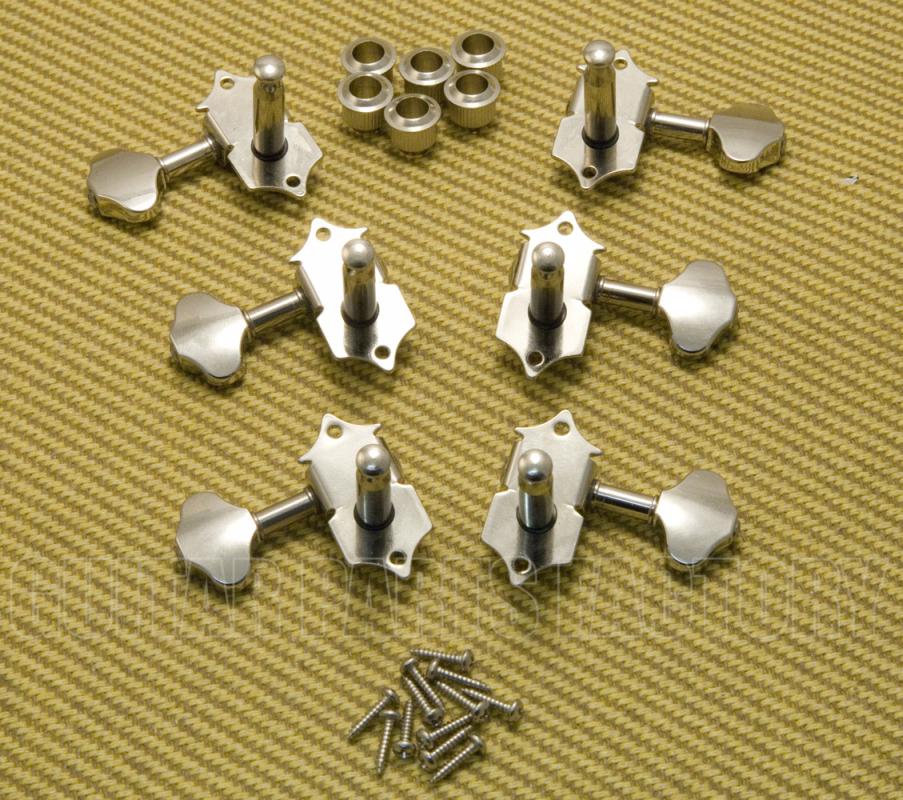 Wj N Tuning Pegs Tuners Machine Heads Nickel Butterbean Guitar