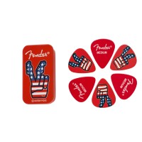 098-0351-004 Fender Limited Peace Sign Artwork on Tin and Picks Medium 0980351004 