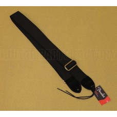 099-0667-006 Genuine Fender Classic Black Cotton/Leather Strap 0990667006 