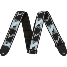 099-0681-502 Fender Monogrammed Strap Black/Light Grey/Blue 0990681502