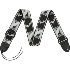 099-0681-543 Fender Monogrammed Strap Black/Light Grey/Dark Grey  0990681543