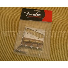 099-0806-100 Fender 3-Saddle American Vintage Tele Bridge Assembly with Brass Saddles Chrome 0990806100