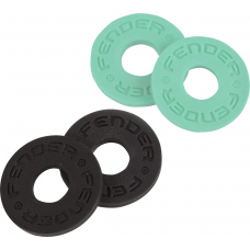 099-0819-020 (4) Genuine Fender Logo Surf Green & Black Strap Button Blocks 0990819020