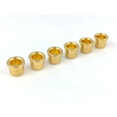 AP-0189-002 (6) Gold Smooth Vintage Style String/Body Ferrules for Tele