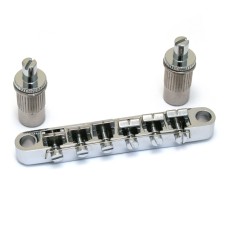 GB-ABRMC Chrome ABR-Style Tune-O-Matic Guitar Bridge Modern Posts