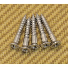 GS-0063-010 (5) Chrome Mounting Screws for Tele Bridge