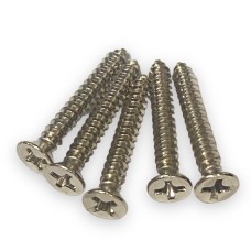 GS-3363-001 (5) Long Nickel Bridge Mounting Screws Guitar/Bass