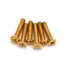 GS-3378-002 (6) Short Gold Tuner Button Screws