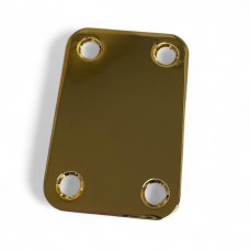 HN-003-G Small Gold 4-Bolt Neck Plate for Tenor Tele Guitar, Cigar Box and Ukulele