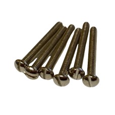 HPHSC-SK-N (6) Slot Head Nickel Humbucking Pickup Screws 3-48 x 1 In