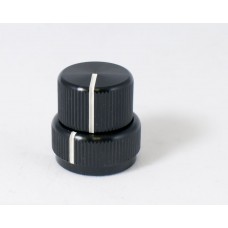 MK-BBG-1146 Concentric Stacked Black Aluminum Knob Top and Bottom