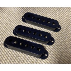 PC-0406-50B (3) Black Pickup Covers for Stratocaster Guitar 50mm