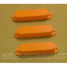 PC-0446-ORG (3) Orange Closed No Pole Holes Pickup Covers For Strat 