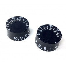 PK-0130-L23 (2) Black Lefty Speed Knobs Fits USA Split Shaft Pots