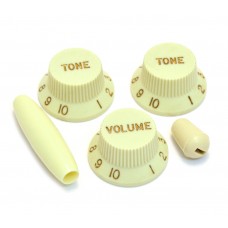 PK-0178-024 Mint Green Strat Knob Set Switch and Tremolo Tip for Guitar/Bass