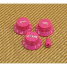 PK-0178-HP Hot Pink w/White Lettering Set for Import Strat