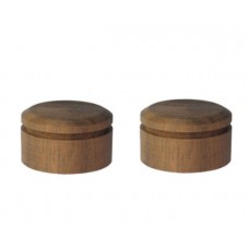 PK-KW302 (2) Walnut Wood Large Natural Press Fit Knobs 6mm Guitar and Bass