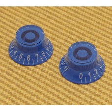 PK-MBI-BLUE-11 (2) Blue Metric Bell Knobs for Import Guitars 0-11