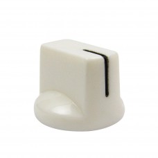 PK-XN04-60W White Flat Flush Plastic Amp or Pedal Knob 6mm Split Shaft