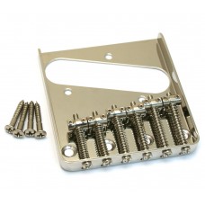 TB-0033-001 Nickel Vintage Style 6-Saddle Bridge for Tele Telecaster