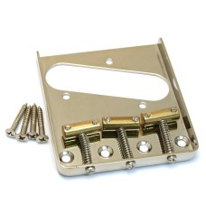 TB-5125-001 Nickel 3-saddle Vintage Tray Style Bridge for Tele