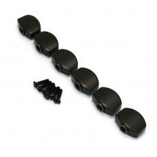 TK-0996-0E0 6 Ebony Buttons for Schaller M6 Mini Guitar Tuners