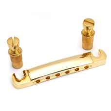 TP-3445-002 Economy/Metric Gold Stop Tailpiece & Studs for Import Guitar