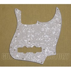 White Pearloid J Jazz Bass Pickguard 70's Pattern Thumbrest Holes