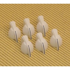 007-3688-049 Genuine Fender Chicken Head White Amp Knobs Set of 6 0073688049