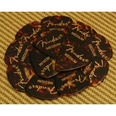 098-0351-800 Fender Medium Tortoise Celluloid 351 Picks 0980351800