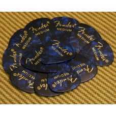 098-0351-802 Fender Medium 351 Blue Moto Celluloid Guitar Picks 0980351802