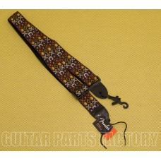 099-0614-001 Genuine Fender 2in Woven Woodstock Hootenanny Adjustable Guitar Strap with Logo 0990614001