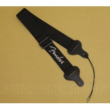 099-0662-043 Genuine Fender Black/Grey Logo Pick Pouch Strap for Guitar/Bass 0990662043