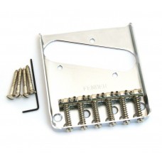 099-0810-000 Genuine Fender Chrome Vintage 6-saddle Telecaster/Tele Bridge 0990810000