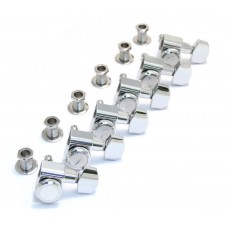 099-0818-100 Genuine Fender Polished Chrome Staggered Locking Guitar Tuners Strat/Tele 0990818100