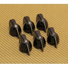 099-0935-000 Fender Black Chicken Head Amp Amplifier Knobs Set of Six 0990935000