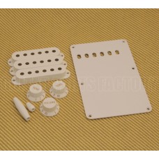 099-1362-000 Fender Guitar White Strat Accessory Kit Knobs Covers Back Plate 0991362000