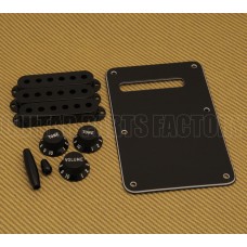 099-1363-000 Genuine Fender Guitar Black Strat Accessory Kit Knobs Back Plate Tips 0991363000