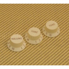 099-1369-000 Genuine Fender Aged White Original Stratocaster Strat VTT Knobs 0991369000