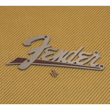 099-4092-000 Fender '63 Flat Metal Amplifier Logo Plate Brown 0994092000