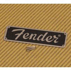 099-4096-000 Genuine Fender Guitar Metal Tweed Plate Amplifier/Amp Logo 0994096000