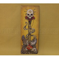 910-0318-000 Fender David Lozeau Large Metal Picture Sign Sacred Heart w/ Strat Day of the Dead 9100318000