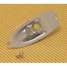 AP-0610-010 Chrome Recessed Jack Plate For Fender Strat Guitar