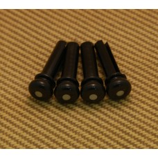 BP-0677-023 (4) Black Acoustic Bass Bridge Pins with Groove