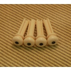 BP-0677-028 Cream Grooved Acoustic Bass Bridge Pins