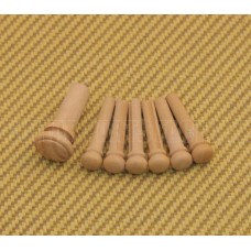 BP-2853-000 Boxwood Slotted Bridge Pins for Acoustic Guitar