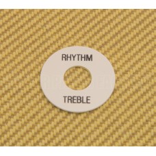 DR-003-01 White Rhythm/Treble Switch Select Ring Black Lettering