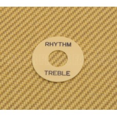 DR-003-02 Cream Rhythm/Treble Switch Ring Black Lettering