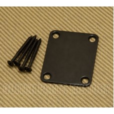 ENP4-B Black Standard for Fender 4-Bolt Neck Plate Kit Guitar or Bass with Screws