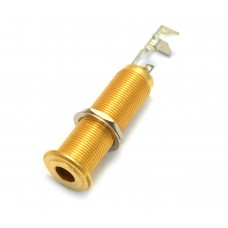 EP-0152-002 Switchcraft Gold Stereo Threaded Barrel Jack for Guitar/Bass 